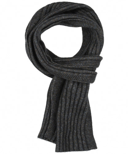 Rib Scarf 165X16 | Bruin melange