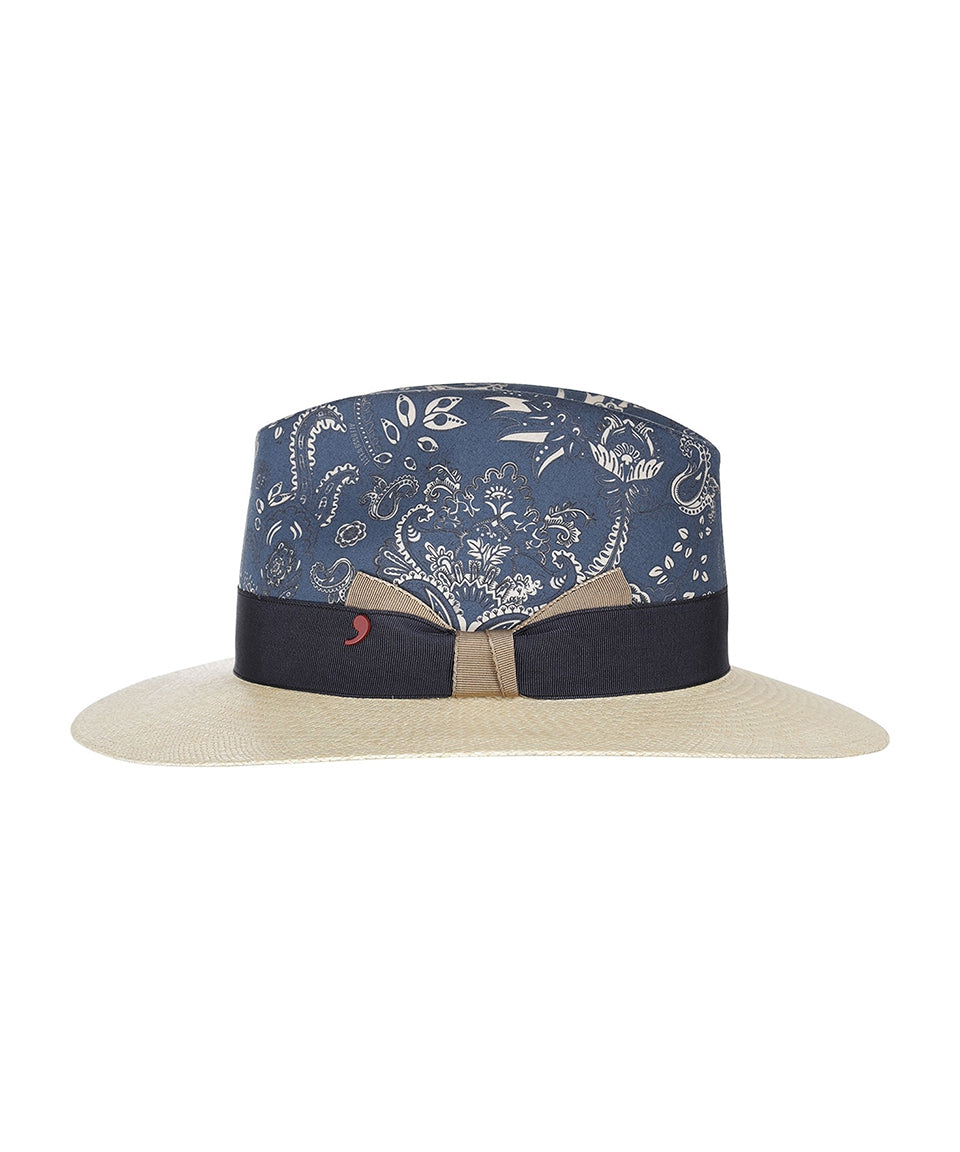 Panama Indiana | Blauw Paisley