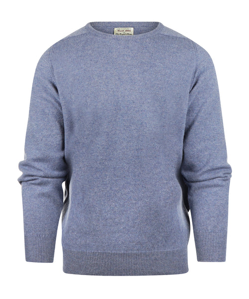 William Lockie Ronde Hals Lamswol *Sale* | Blue Lovat