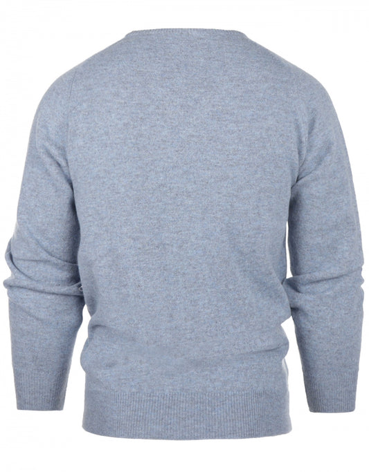 Pullover mit V-Ausschnitt aus Lammwolle *Sale* | Waves