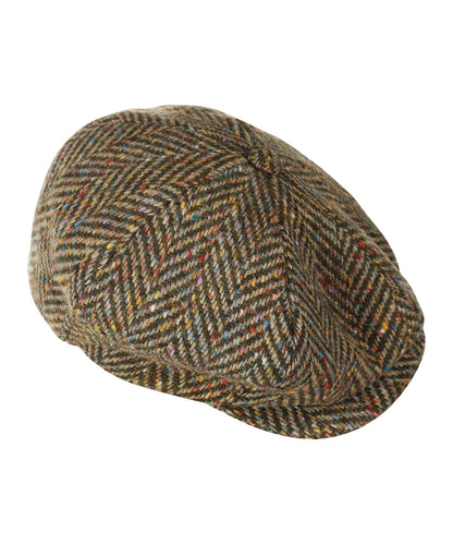 Tweed-Ballonkappe | Grün