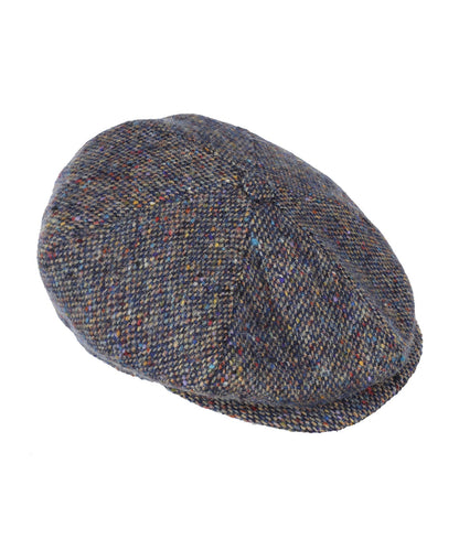 Ballon Tweed Cap | Blauw Beige Multi Tweed