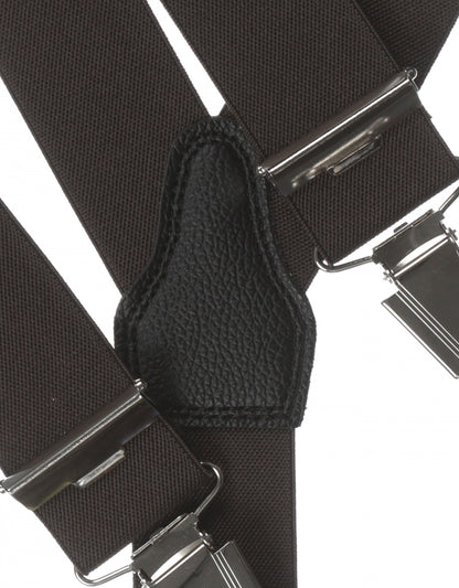 Elastische Hosenträger mit Clips | Braun