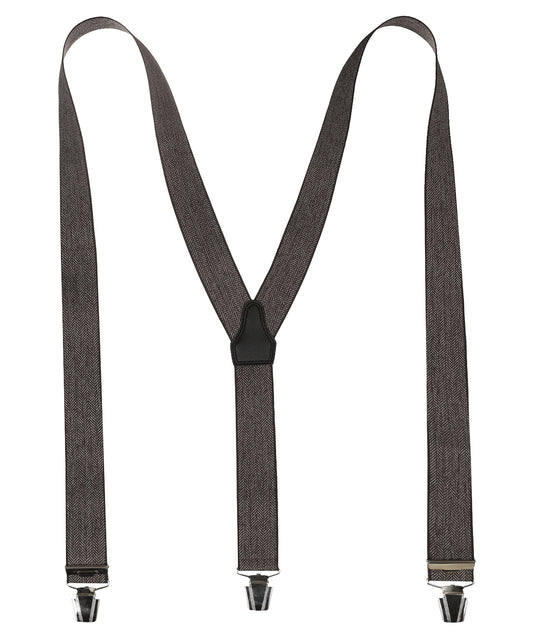 Designer-Hosenträger mit Clips | Braun