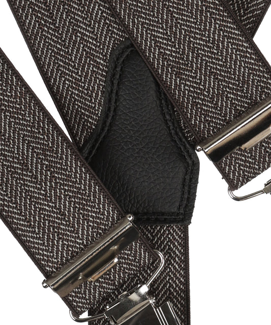 Designer-Hosenträger mit Clips | Braun