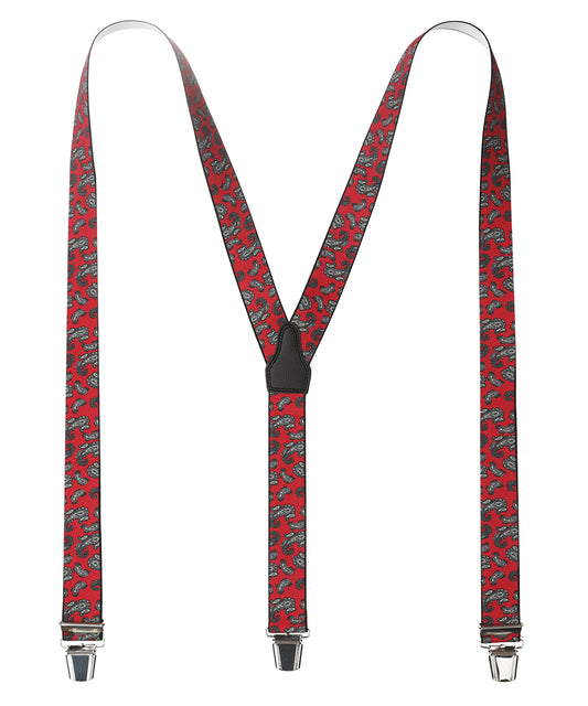 Design suspenders with clips | Red