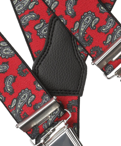 Designer-Hosenträger mit Clips | Rot