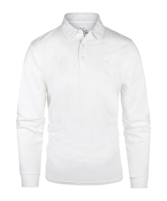 Langarm-Polo | Weiß