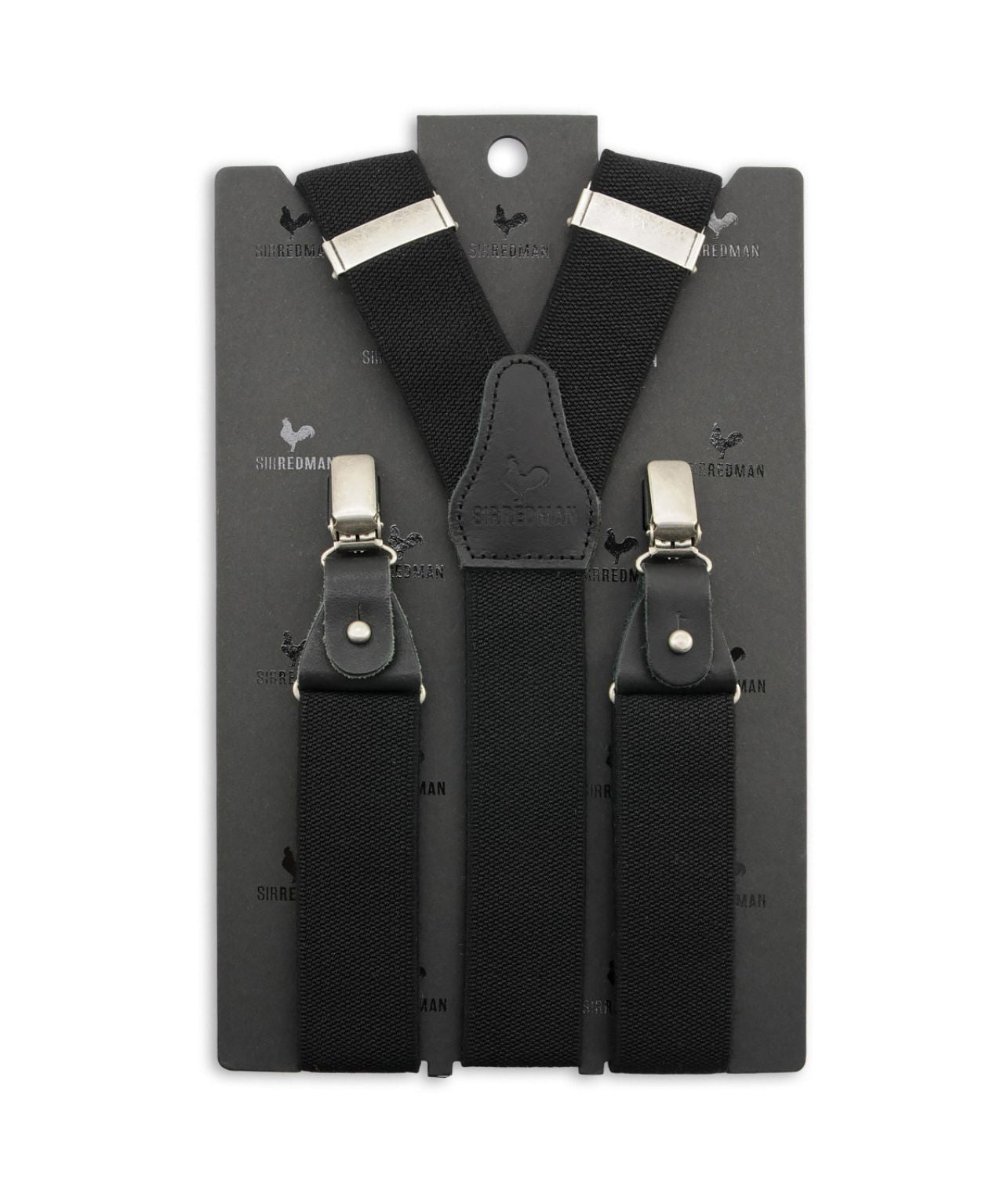 Luxe Bretels Clip/Leer | Zwart