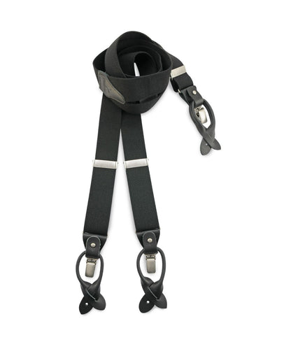 Luxe Bretels Clip/Leer | Zwart