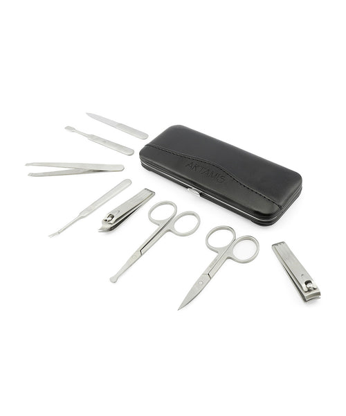 Manicureset in etui | Zwart