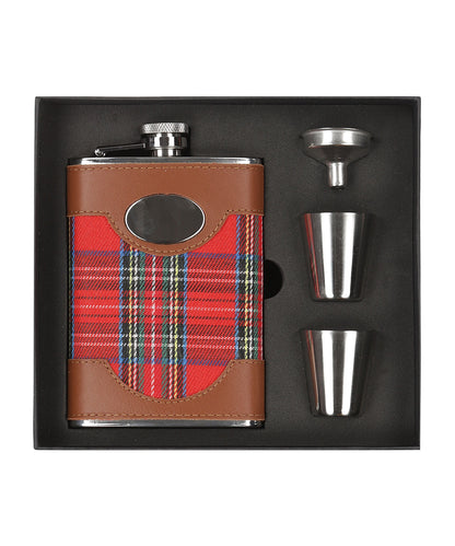 Tartan Flask with Funnel and Cups 8oz | Tartan