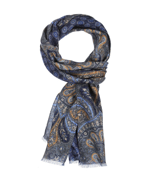 Dunne wollen sjaal | Blauw