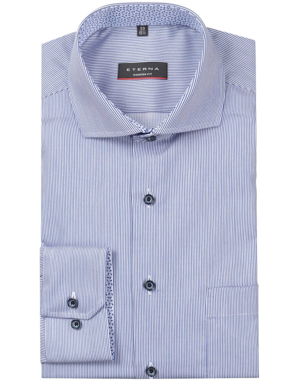 Kariertes Button-Down-Hemd | Blau