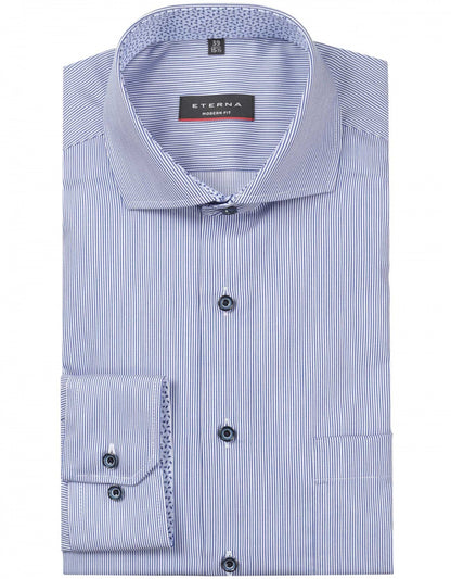 Kariertes Button-Down-Hemd | Blau