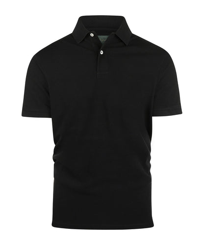 Kurzärmeliges Piqué-Poloshirt | Schwarz
