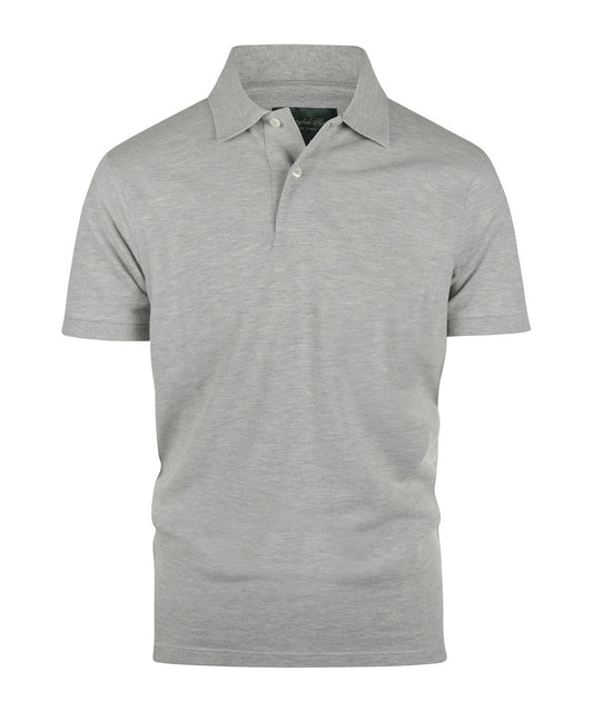 Kurzärmeliges Piqué-Poloshirt | Grau