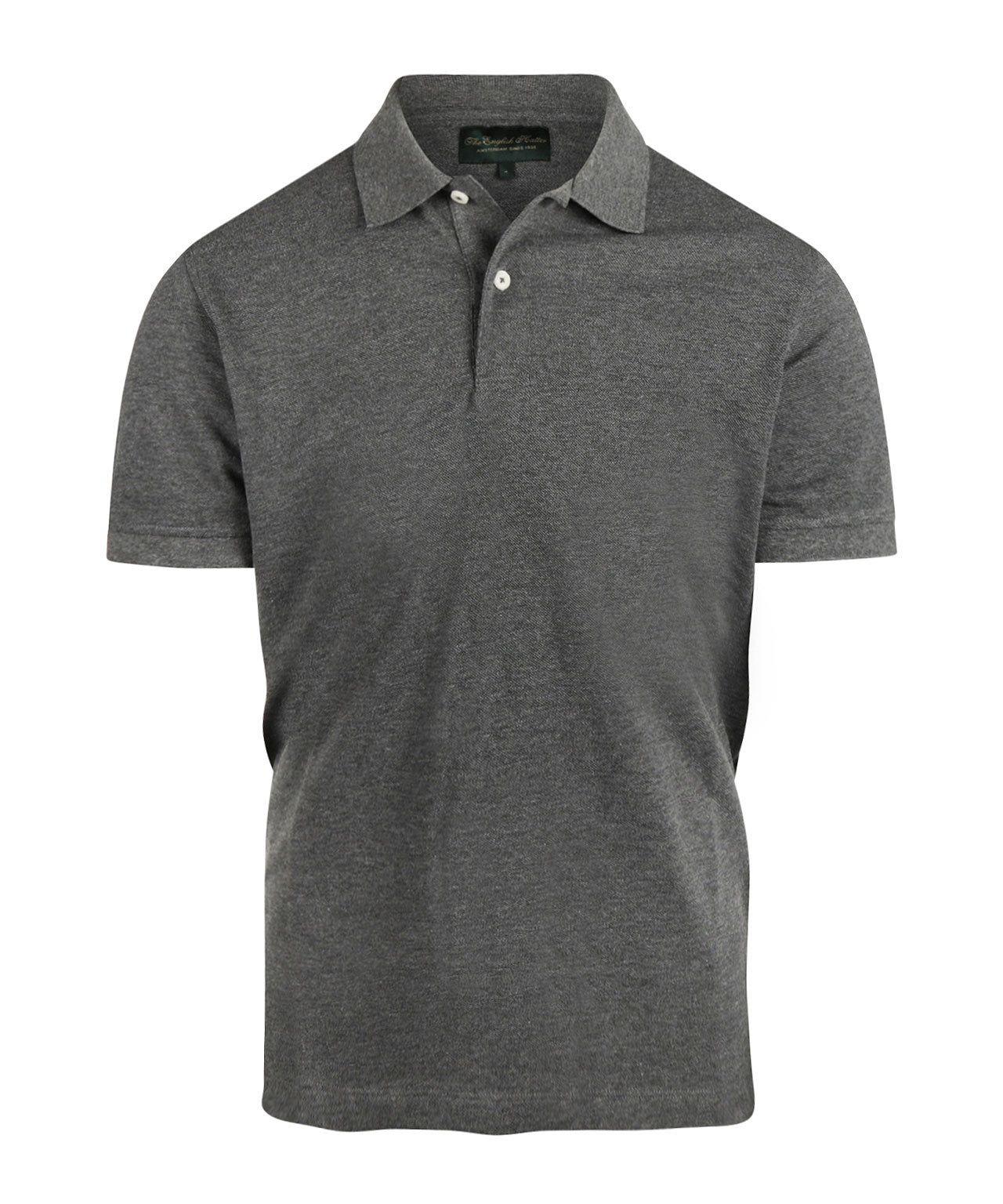 Kurzärmeliges Piqué-Poloshirt | Anthrazitgrau