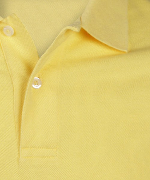 Polo piqué korte mouw | Geel