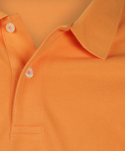 Polo piqué korte mouw | Oranje