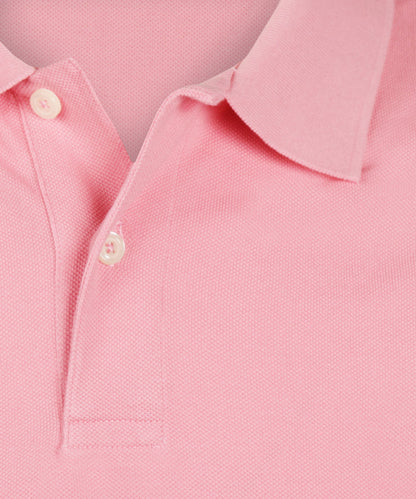 Kurzärmeliges Piqué-Poloshirt | Rosa