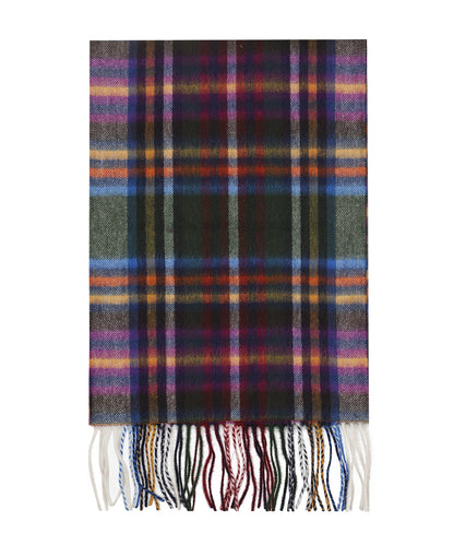 Sjaal Wol/Cashmere 30X190 | Groen Paars Multi