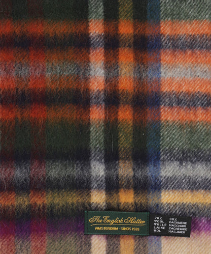 Sjaal Wol/Cashmere 30X190 | Beige Oranje Multi