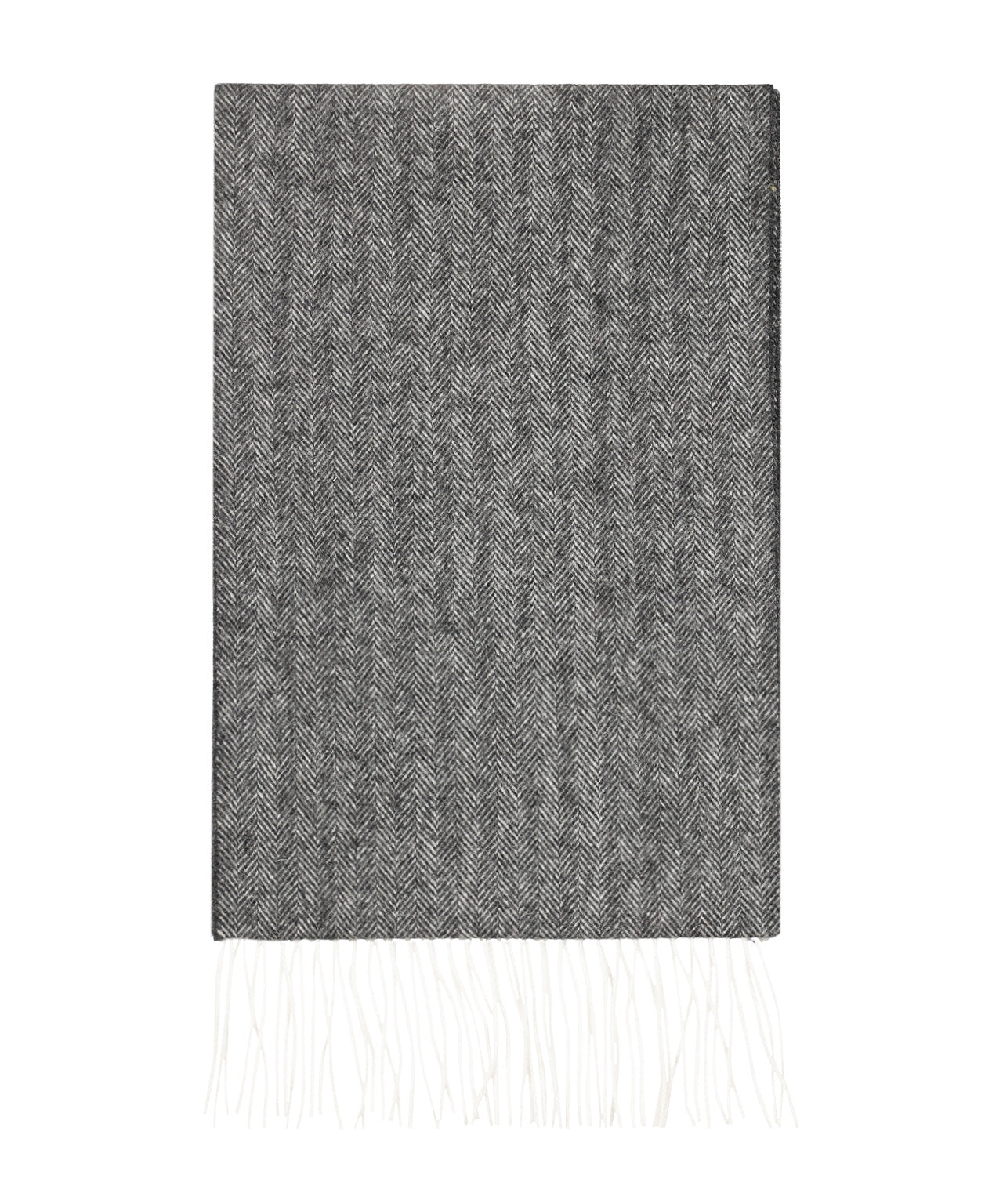 Sjaal 100% Wol | Grijs Herringbone