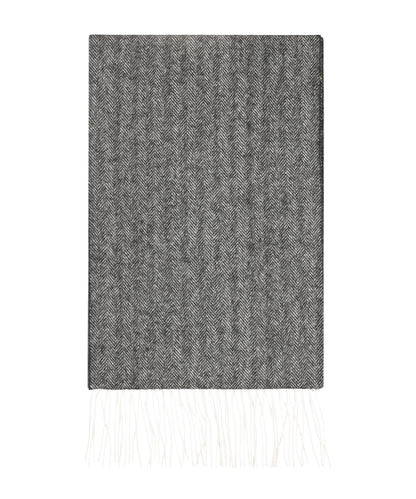 Sjaal 100% Wol | Grijs Herringbone