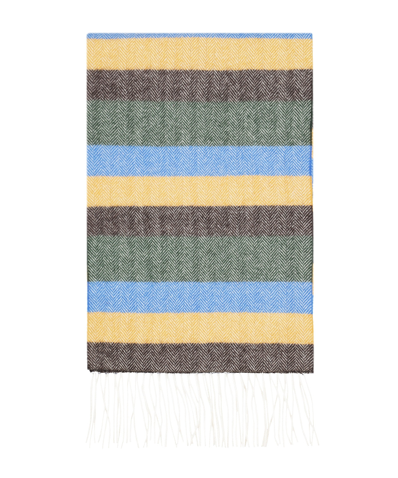 Sjaal 100% Wol | Groen Geel Blauw