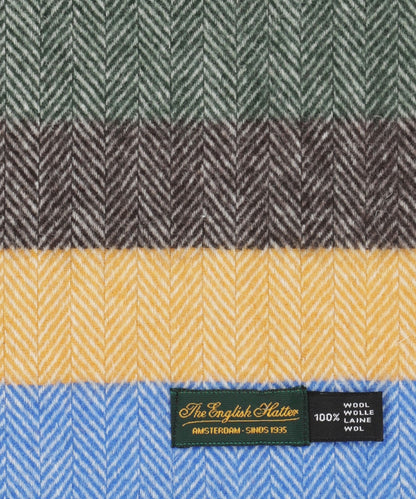 Sjaal 100% Wol | Groen Geel Blauw