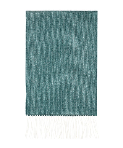Sjaal 100% Wol | Fles Groen Herringbone
