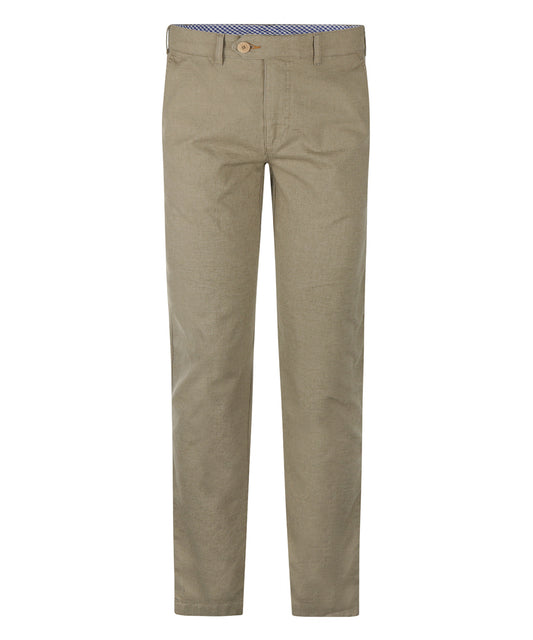 Derby Linnen/Katoen Pantalon | Gewassen Groen