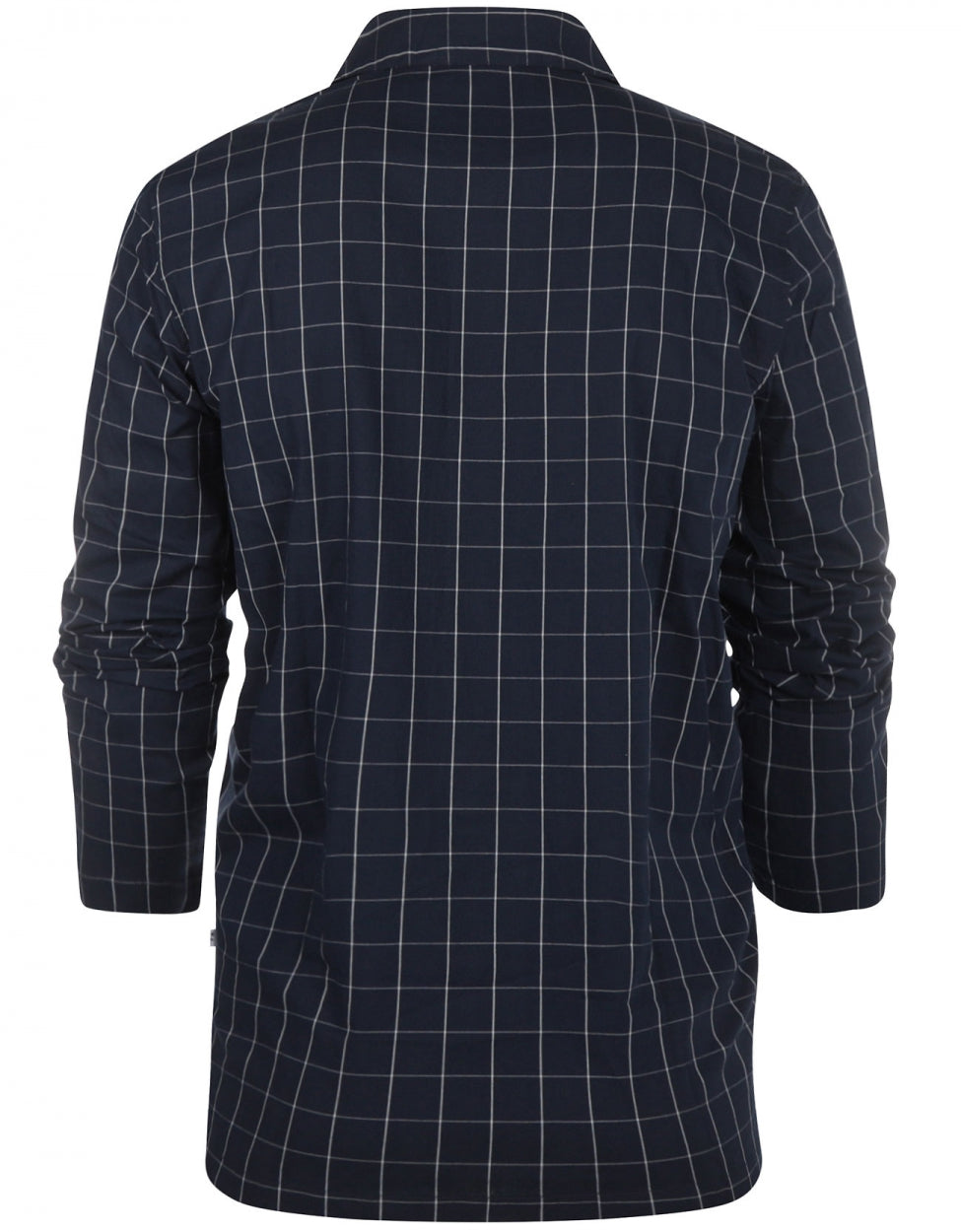 Pyama Katoen | Navy ruit
