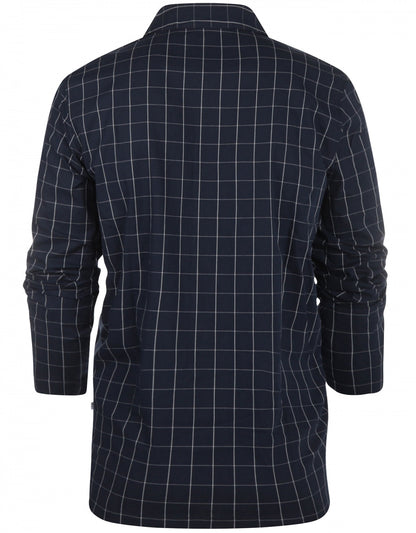 Pyama Katoen | Navy ruit