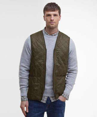 Barbour Polarquilt Zip-in Liner Bodywarmer | Oliv