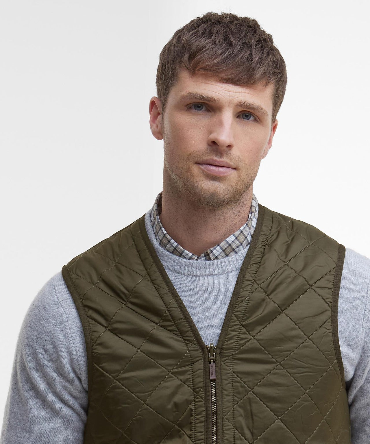 Barbour Polarquilt Zip-in Liner Bodywarmer | Oliv