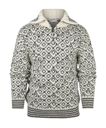 Svalbard-Pullover mit hohem Reißverschluss | Weiß