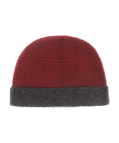 Muts Wol Fleece Lining | Rood Charcoal