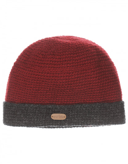 Muts Wol Fleece Lining | Rood Charcoal