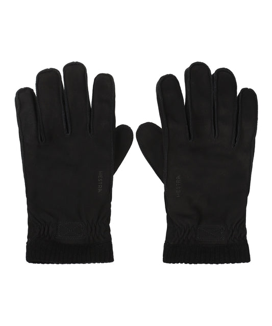 Handschuh aus weichem Nubukleder | Schwarz
