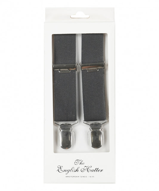Narrow Braces with Clips | Anthracite Grey