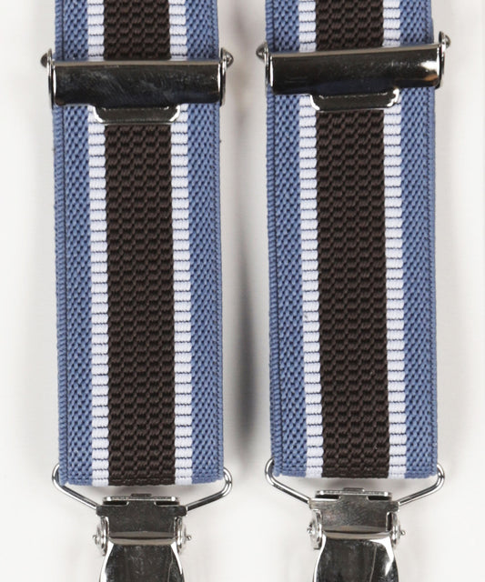 Schmale Zahnspange mit Clips | Blau
