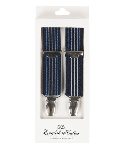Narrow Braces with Clips | Blue