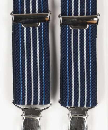 Narrow Braces with Clips | Blue