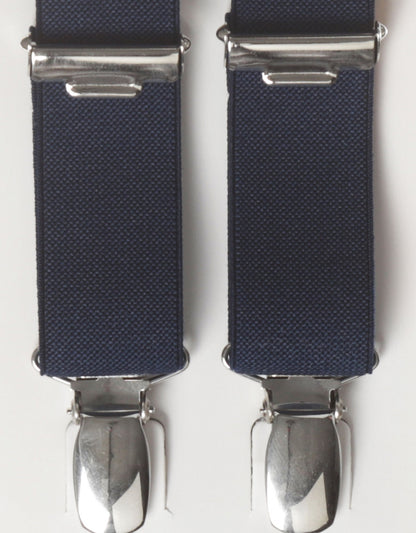Schmale Zahnspange mit Clips | Marineblau