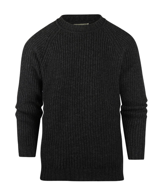 William Lockie Joss Earl Crew Neck Sweater | Charcoal