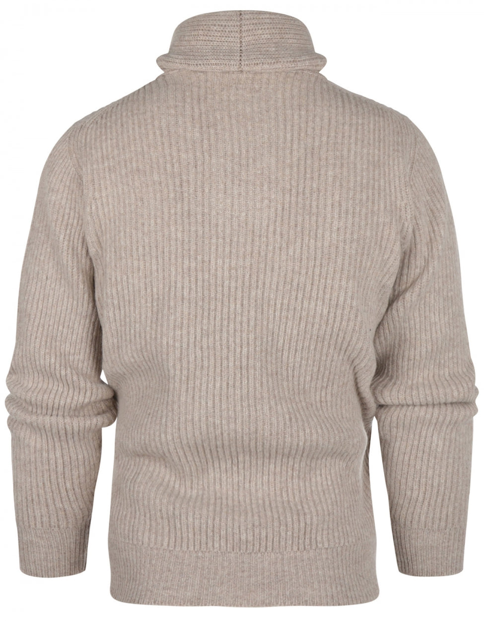Lamswollen Sjaalkraag Pullover  | Cobble