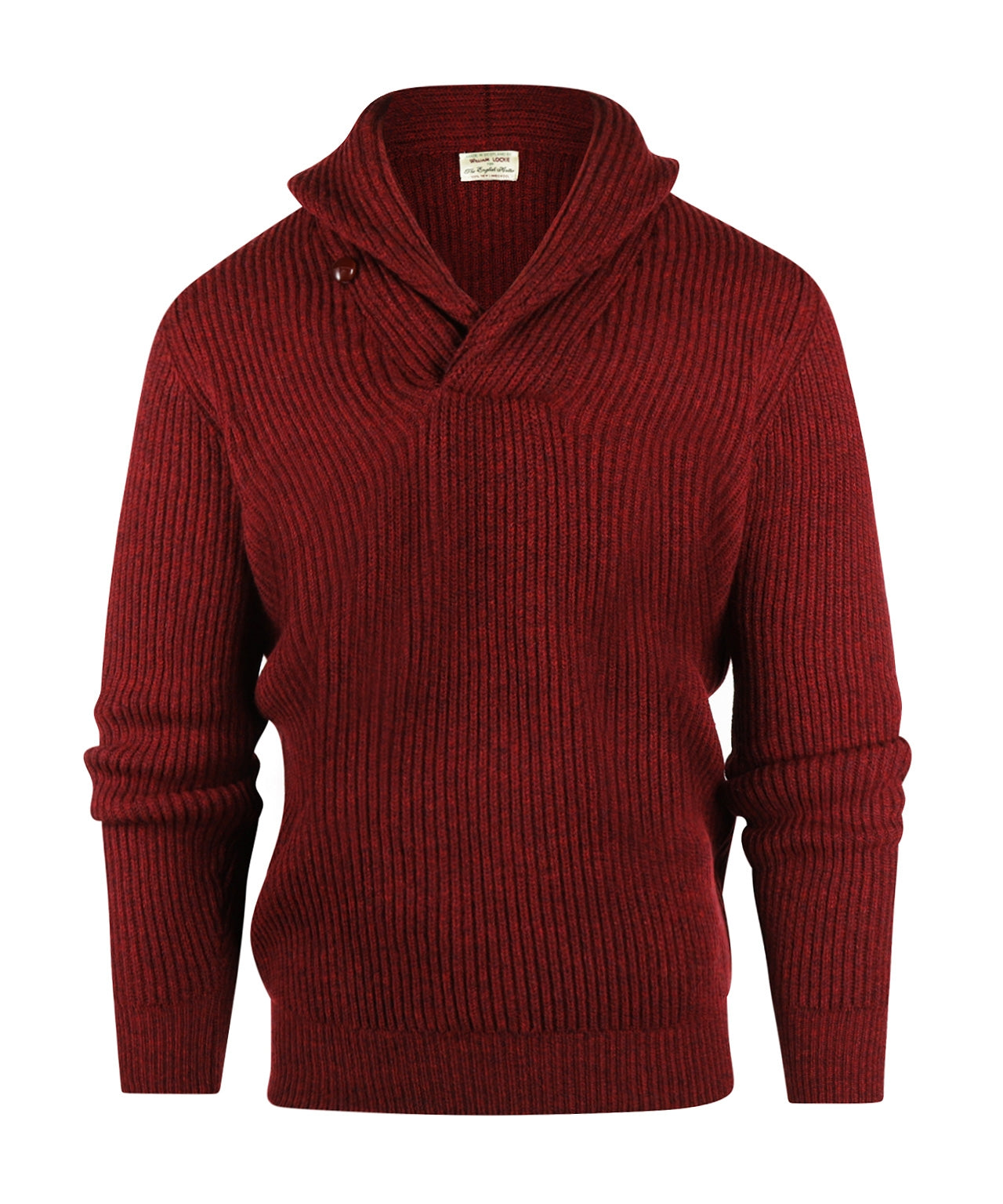 Lamswollen Sjaalkraag Pullover  | Red Velvet