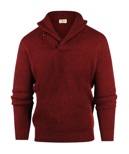 Lamswollen Sjaalkraag Pullover  | Red Velvet